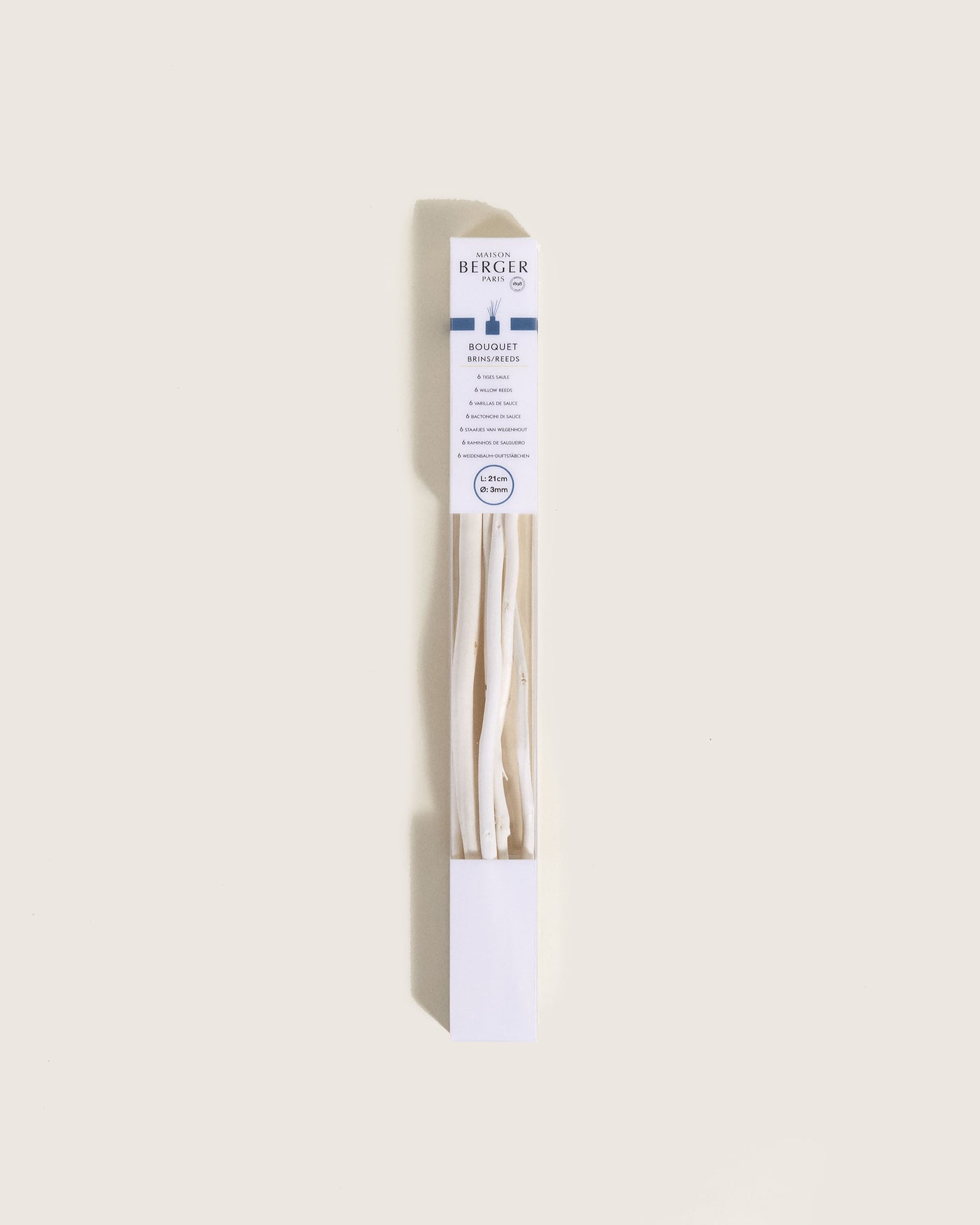 Pack of 6 natural willow sticks 21cm