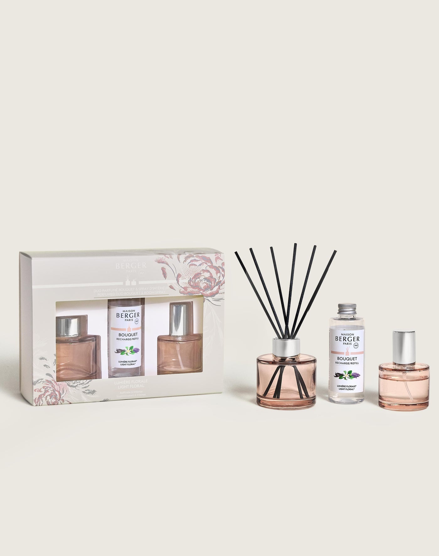 Ophelia Light Floral Mini Bouquet & Home Spray Duo