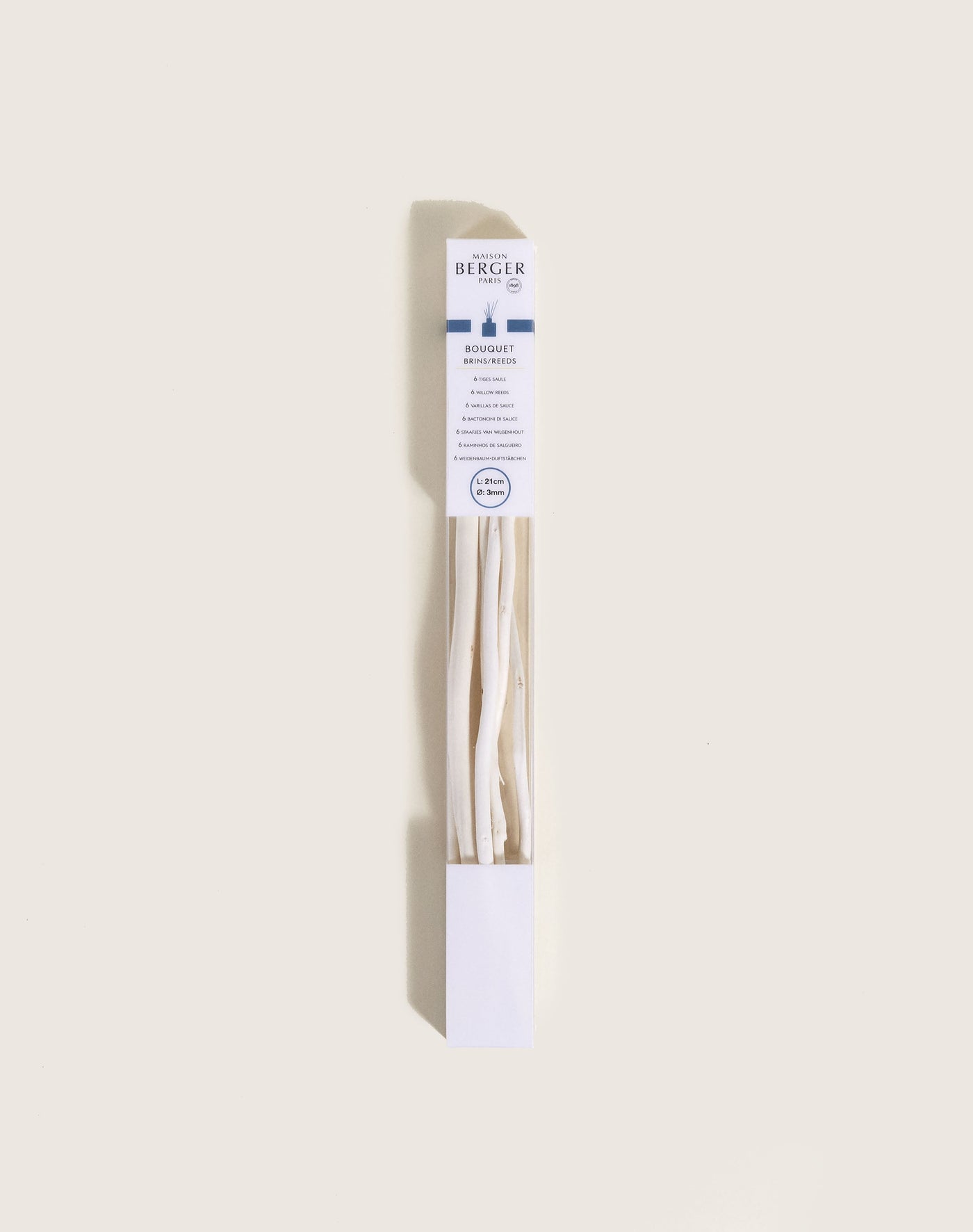 Pack of 6 natural willow sticks 21cm