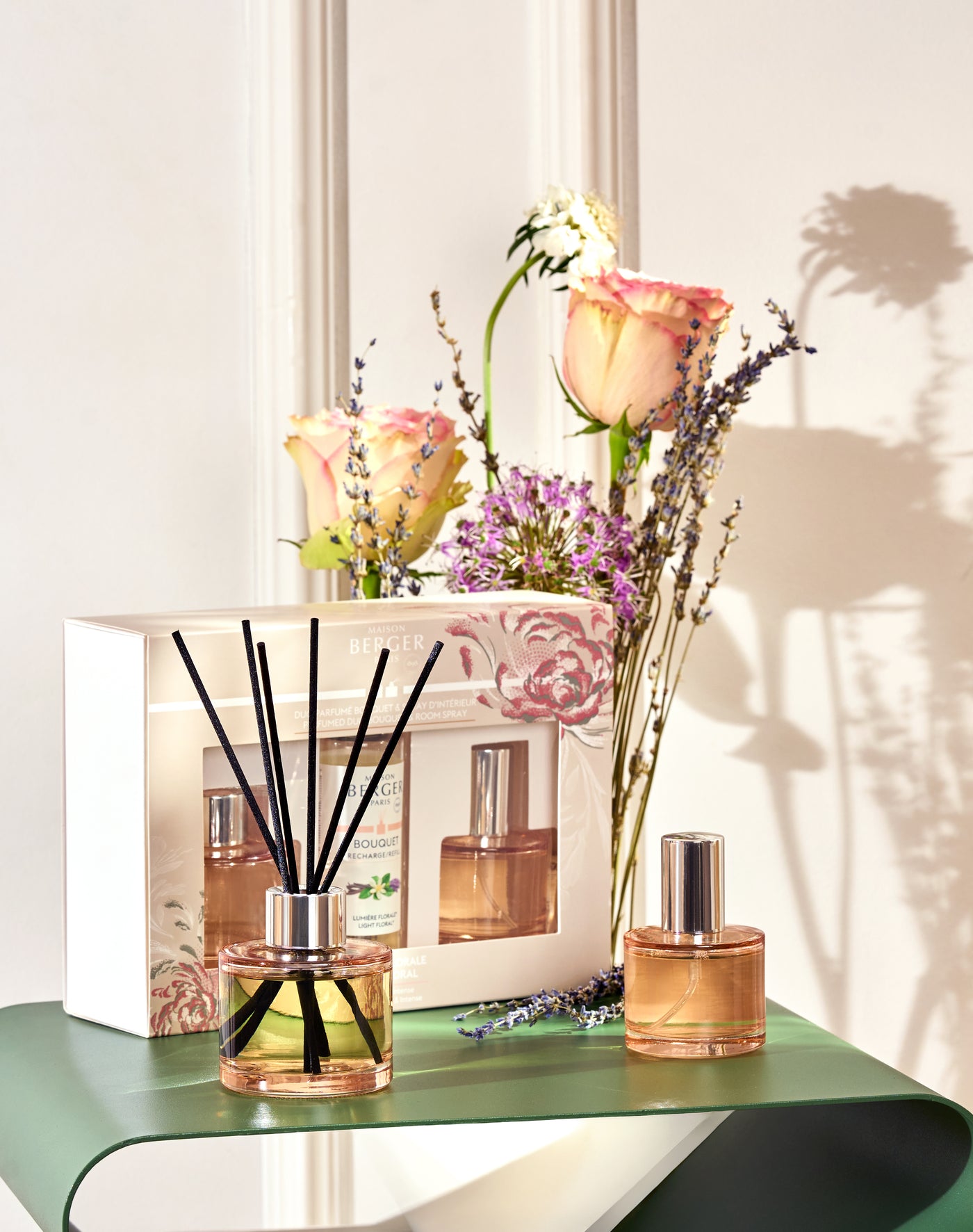 Ophelia Light Floral Mini Bouquet & Home Spray Duo