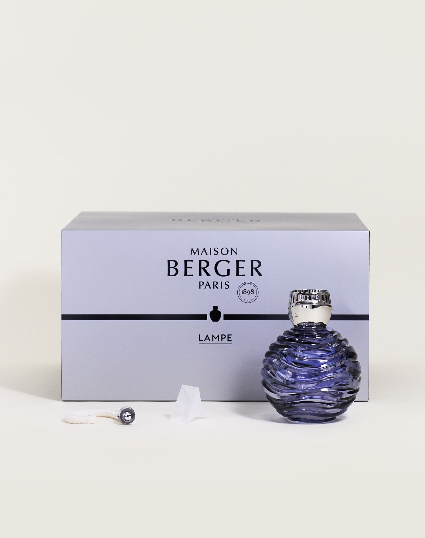 Crystal Globe Grey Lamp Berger Art Edition