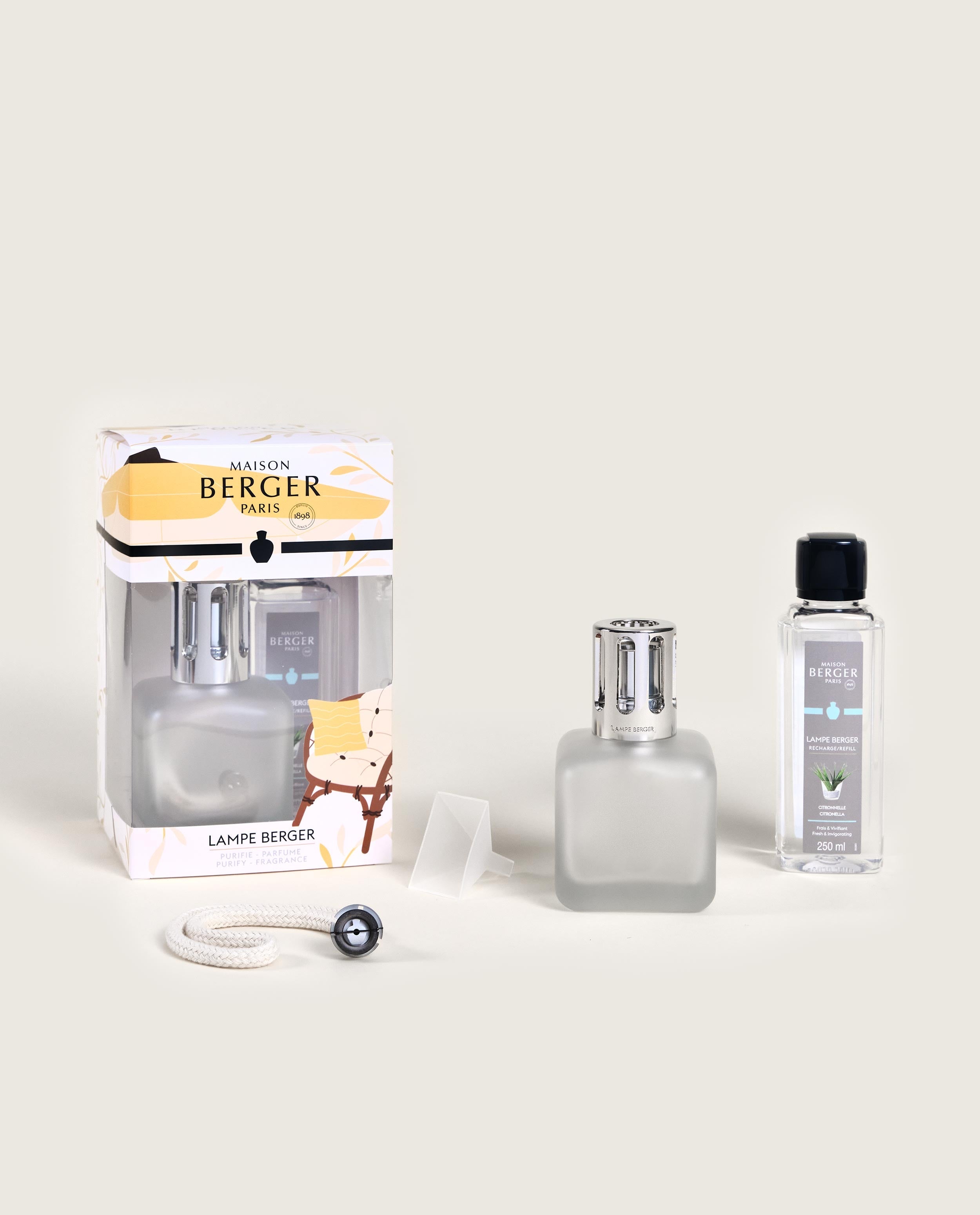 Frosted Glaçon Citronella Lamp Berger Gift Pack • Maison Berger