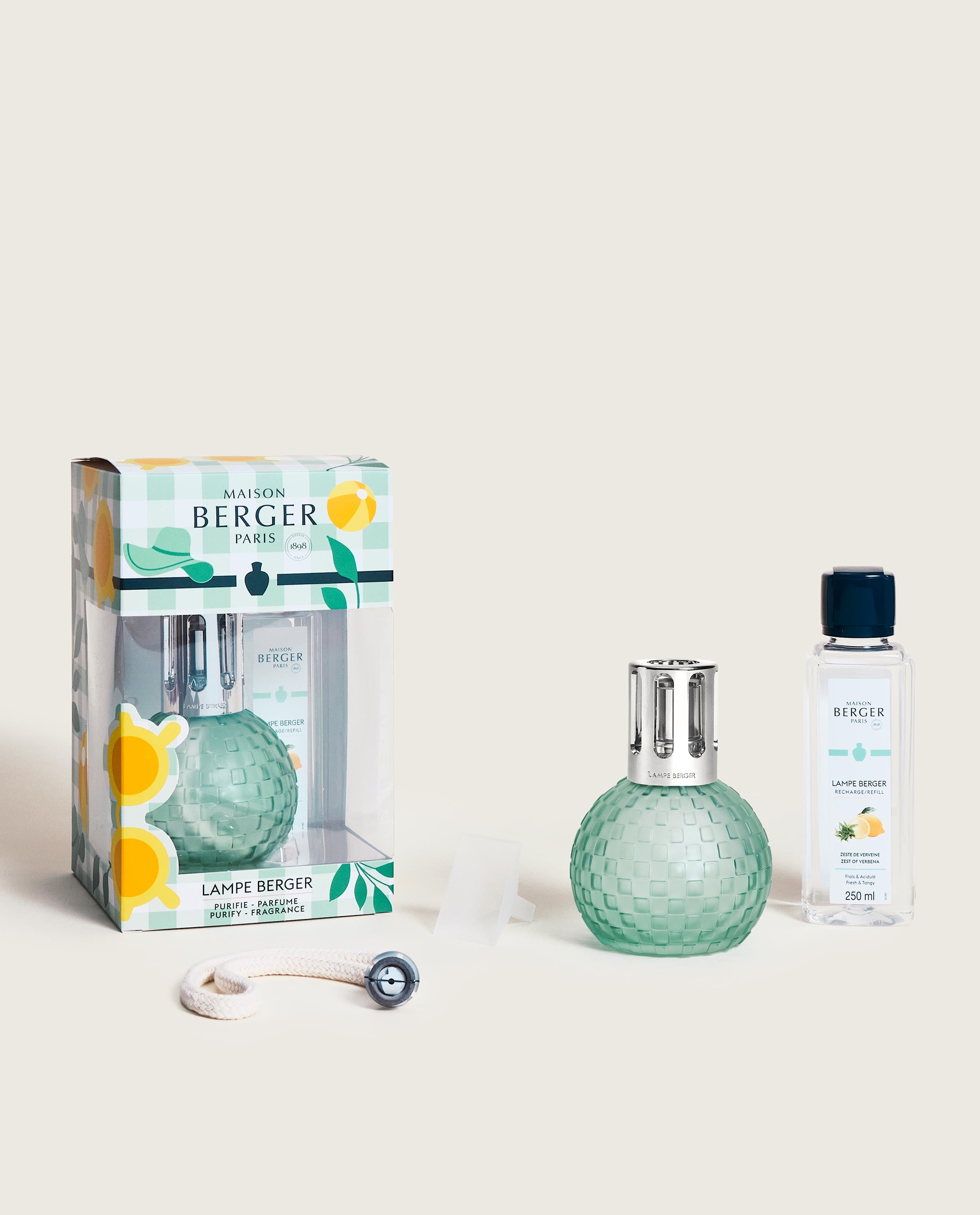 Zest of Verbena Disco Estivale Lamp Berger Gift Pack • Maison