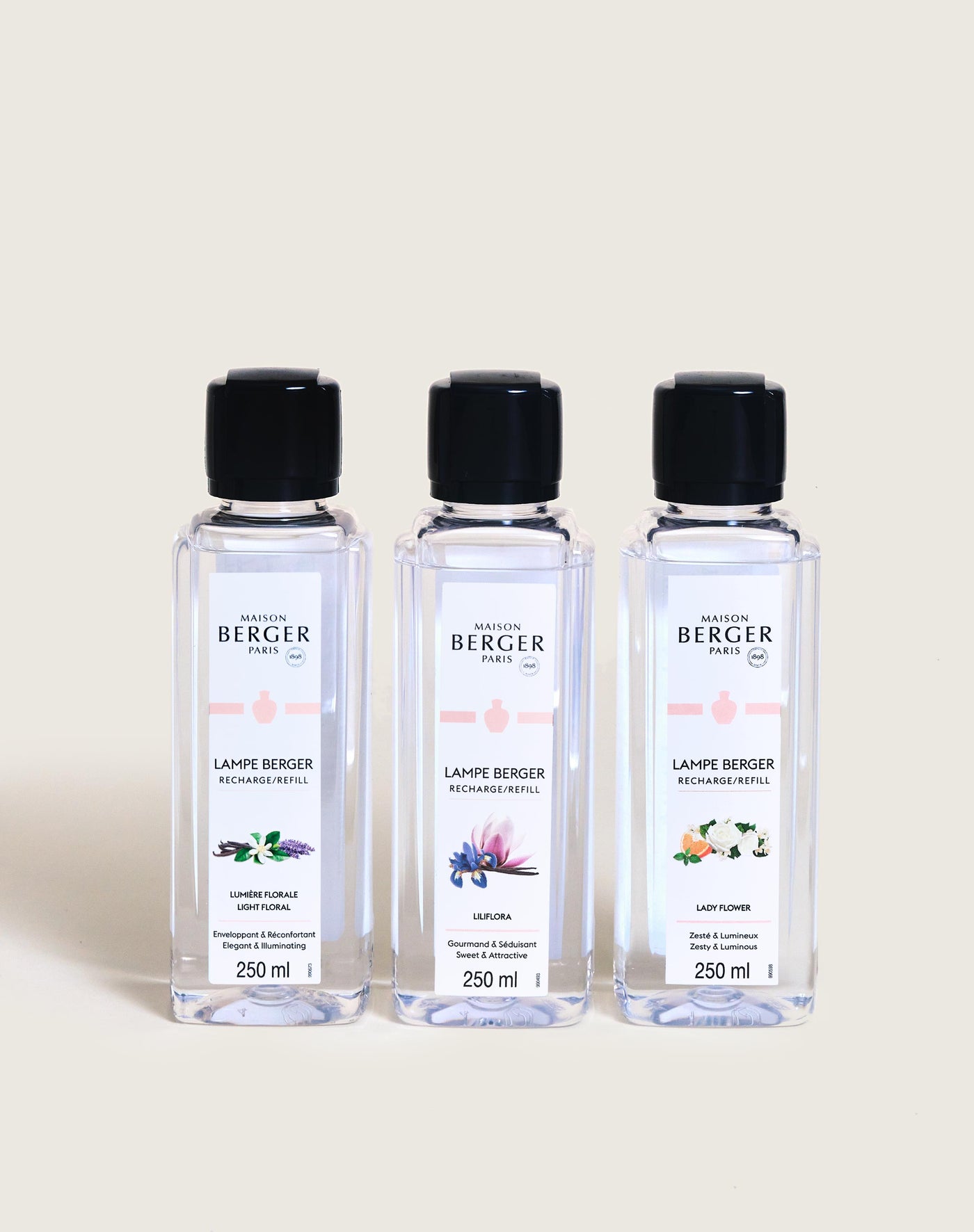 Triopack Ophelia Lamp Berger Refills 250ml